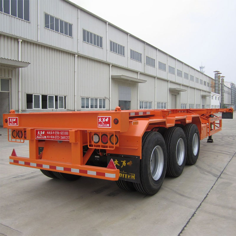 3 άξονες 40 ποδιών Skeleton Semi Trailers με king pin JOST 3,5 ιντσών