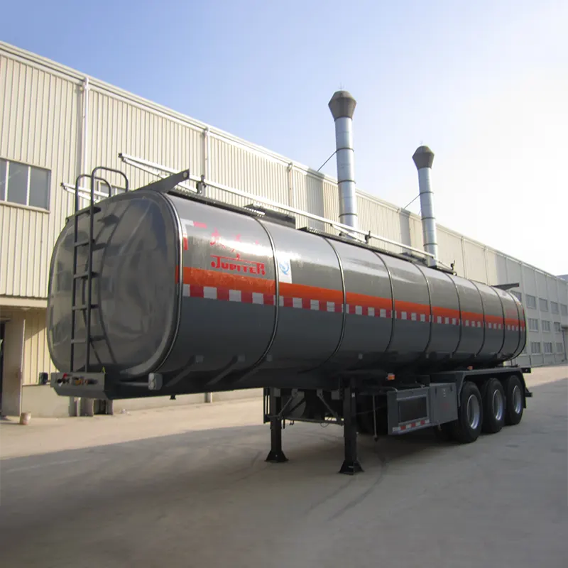 45cbm 45000l Carbon Steel Oil Tanker Semi Trailer με 5 διαμερίσματα